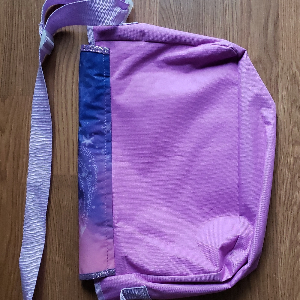 Disney's Frozen Anna & Elsa Purple Sparkly School Satchel with Adjustable Strap - Picture 7 of 11